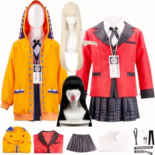 Adult Kids Anime School Girls Uniform Kakegurui Saotome Meari Jabami Yumeko Compulsive Gambler Yomoduki Runa Cosplay Costume