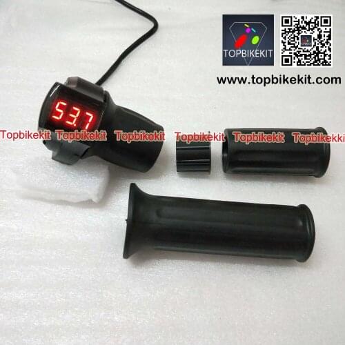 Ebike throttle 24V / 36V /48V / 60V / 72V Half Twist Grips Throttle Handlebars LED Display for Ebike E-Scooter
