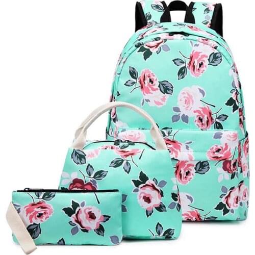Waterproof Nylon Teens School Backpack Set Girls School Bags Kids Bookbags 2020 New Schoolbag for Teens Girls High School