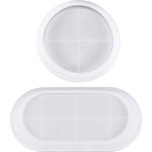 Crystal Epoxy Resin Mold Storage Box Jewelry Tray Casting Silicone Mould DIY Crafts Dishes Plate Making Tool