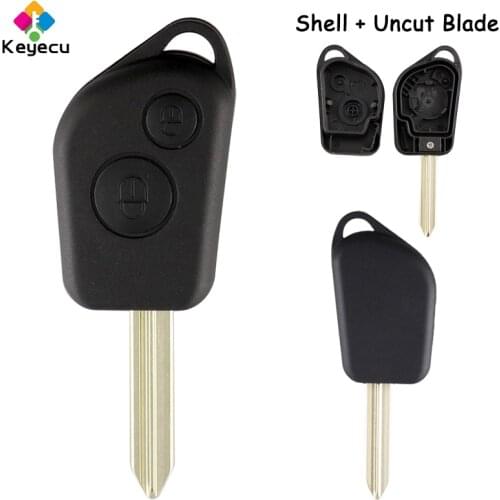 KEYECU Remote Control Car Key Cover Case Shell With 2 Button & SX9 Blade - FOB for Citroen Elysee Picasso Saxo Xsara Berlingo