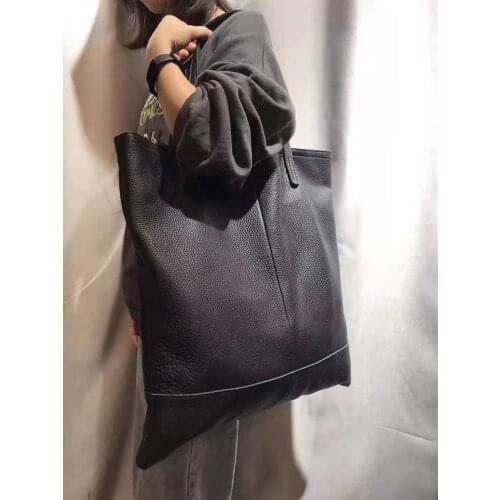 Designer Handbags Women Large Capacity Classic Shopping Bag Genuine Cowhide Leather Shoulder Bag Female Summer Travel Big Tote