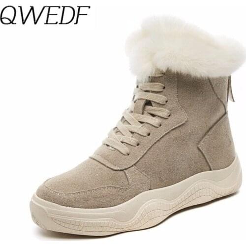 2019 Women Boots Winter Snow Boots Female Boots Duantong Warm Lace Flat with Women Shoes Tide Botas Mujer Hot Sale Z5-63
