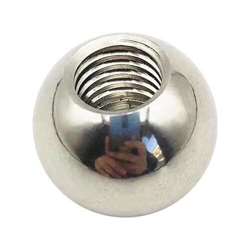 1Pcs Thread Diameter 12mm M12 Metric Stainless Steel Drilling Ball Female Thread Blind Hole Smooth Bead Ball Outer Dia 20mm-60mm