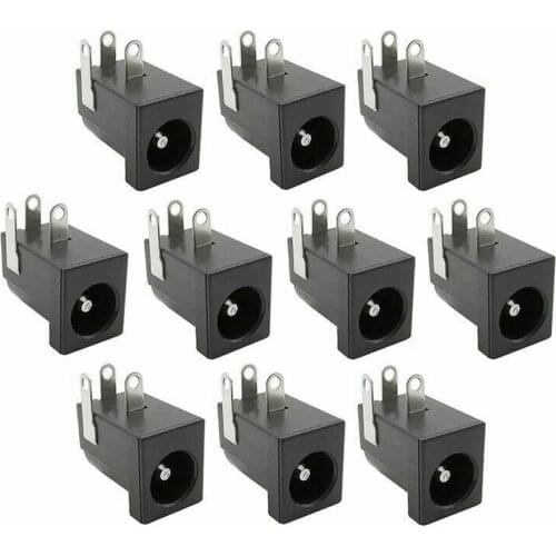 10 Pcs DC Power Supply Female Jack Socket 5.5 x 2.1mm Barrel-Type PCB Mount