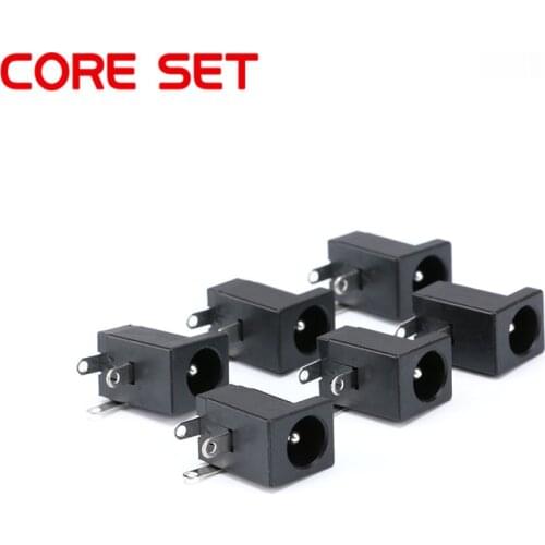 100PCS/Lot 5.5*2.1mm DC-005 DC Power Jack Socket Connector DC005 2.1 socket Round the needle Hot Sales Female Plug
