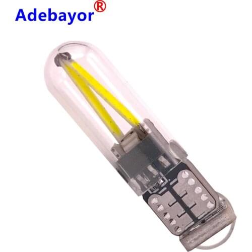 200pcs T10 W5W cob glass canbus car light Led Filament Light auto automobiles reading dome bulb width lamp DRL car styling 12v