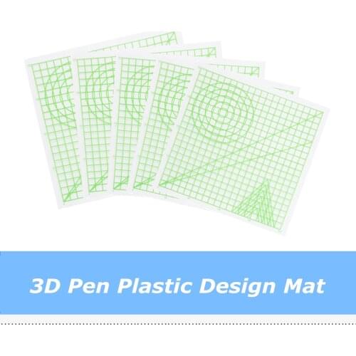 5pcs 3D Pen Parts 220*220mm Basic Template Mat Sheet, Multi-Shaped Design Copying Board For 3D Printing Pen