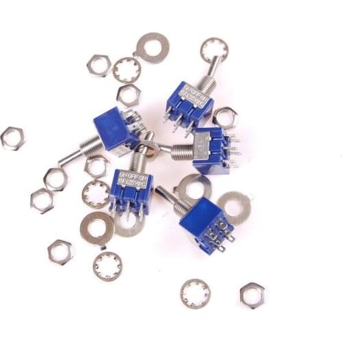 5Pcs/lot 3 Pin ON/ON Miniature Toggle Switch MTS-102 SPDT 3A 250VAC/6A 125V Mini Switch Lever Switch
