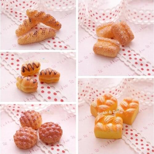 5pcs Miniature dollhouse Re-ment Pretend food Bread Snack Toy for blyth Barbies 1/6 doll House kitchen Toys