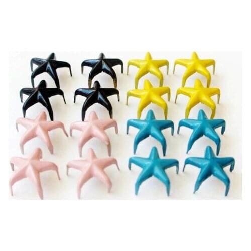 DIY shoes and bags accessories paint spray paint copper nail rivet punk Star color orange