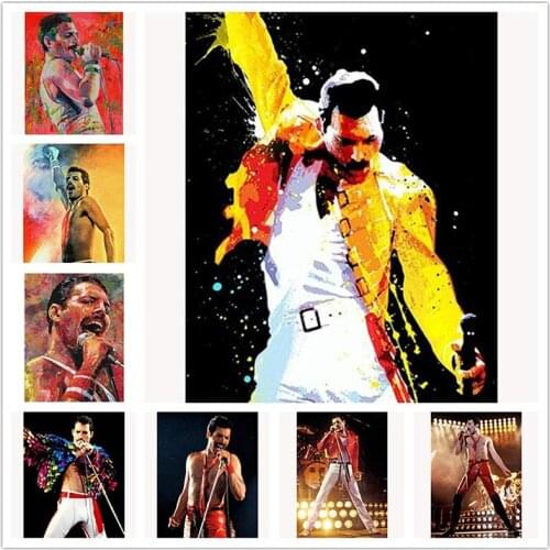 5D DIY Diamond Painting Full Square/Round Drill "Queen Band Freddie Mercury " 3D Embroidery Poster Cross Stitch Home Decor Gift