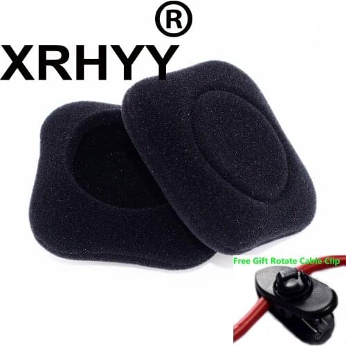 XRHYY Black Replacement Cushion Earpads Ear pad For Logitech Wireless Headset H150 H130 H250 H151 headphones + Rotate Cable Clip