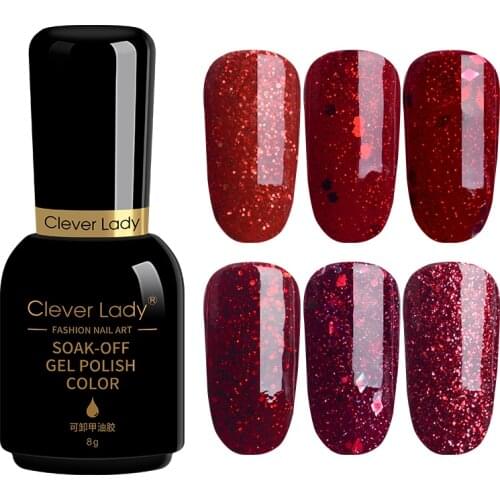 Clever Lady Glitter Gel Polish For Nails