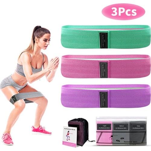 Resistance Bands 3-Piece Set Fitness Rubber Band Expander Elastic Bands For Fitness Booty Band Home Workout Exercise Equipment