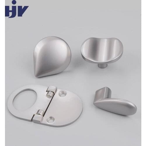 HJY Cabinet Drawer Pull Hardware Knobs Matt Nickel Zinc Alloy Button Handles for Kitchen Modern Wardrobe Cupboard Door Knob