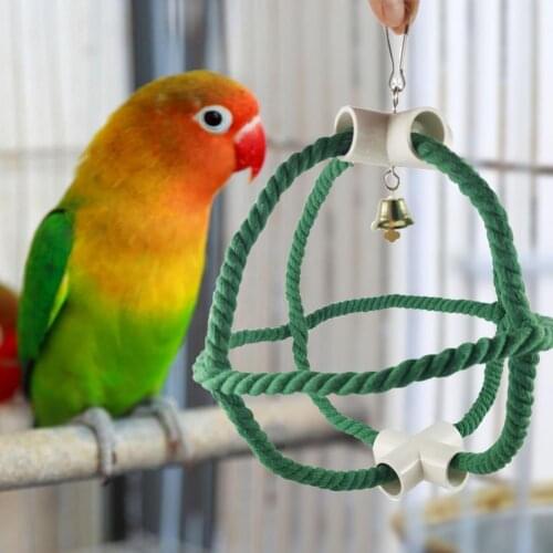 Cotton Rope Practical Parrot Cage Bird Hanging Rings Toy Firm Bird Swing Toy Fine Woven Workmanship Pet Supplies