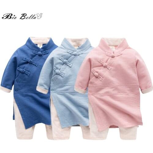 Newborn Baby Rompers Chinese Style Baby Boy Clothes Cotton Baby Clothes Roupas De Bebes New Baby Clothes Infant Jumpsuits