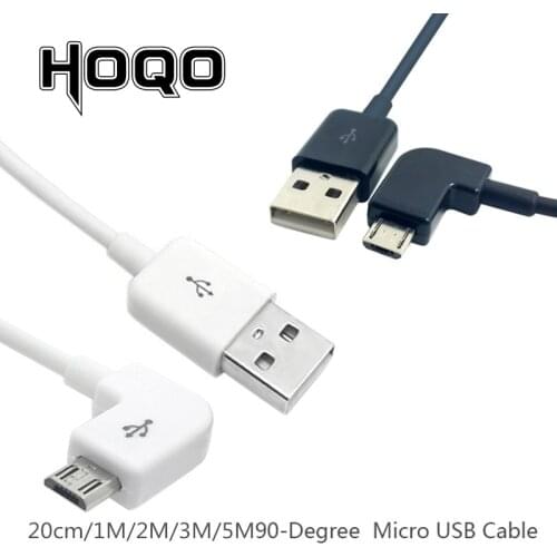 Short 0.2m 1m 2m 3m 5m micro usb 90 Right Angle Micro-b Quick Charger Charging Sync Data Cable 2A Cord