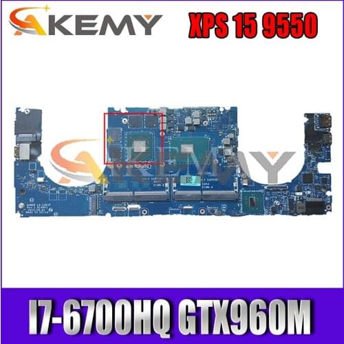 For DELL XPS 15 9550 Laptop motherboard AAM00 LA-C361P SR2FQ I7-6700HQ CPU GTX960M GPU CN-0Y9N5X 0Y9N5X Y9N5X 100% Fully Tested