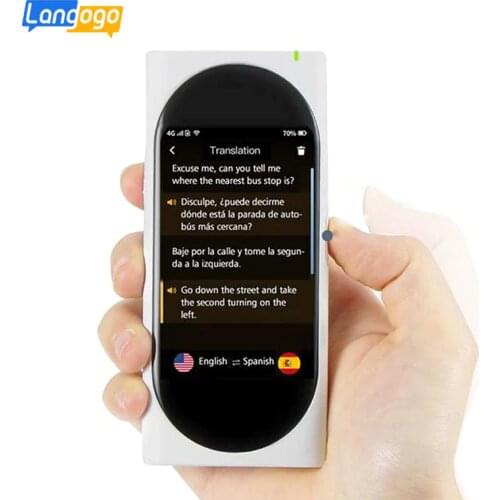 Langogo Instant Voice Real-time Language Translator Recording Multi Translation Tradutor for Business Travel Study Abroad