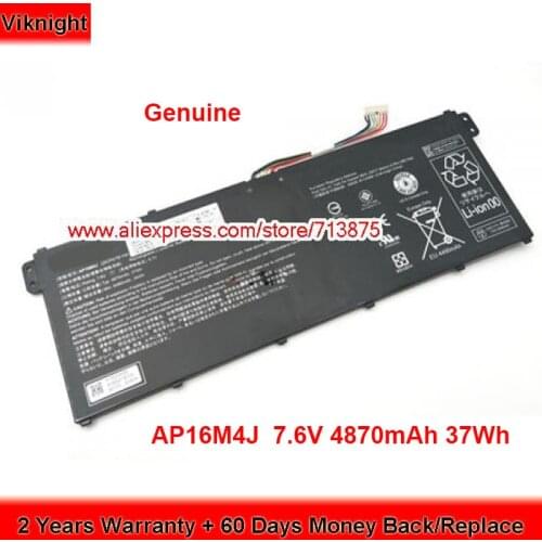 Genuine AP16M4J Battery for Acer Aspire 3 A315-22 A315-41-R7SB A315-42-R7N2 N17Q4 Laptop 7.6V 4870mAh