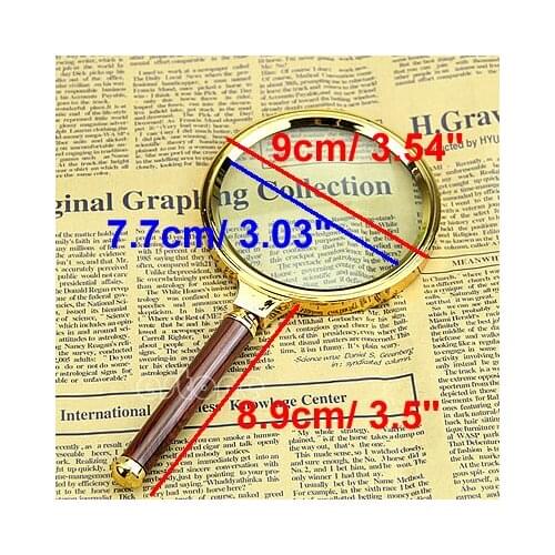 New 90mm Handheld 10X Magnifier Magnifying Glass Loupe Reading Jewelry H02