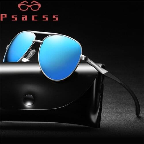 Psacss Pilot Polarized Sunglasses Men Women Alloy Classic Vintage Brand Designer Sun Glasses For Driving Fishing Shades UV400