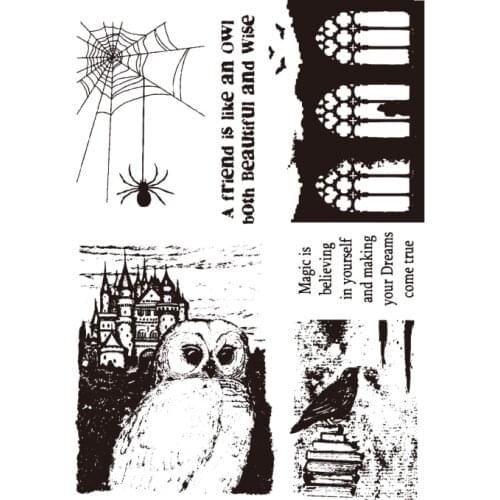 Spider web/bird Transparent Clear Stamps for DIY Scrapbooking/Card Making/Kids Christmas Fun Decoration ST0486