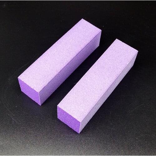2pcs purple with Glitter 23*23mm Buffer Buffing Sanding Files Block Acrylic Nail Art Tips Manicure Tool wholesale Hot Selling