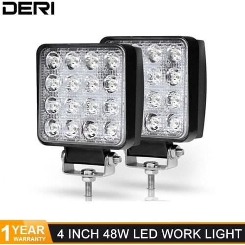Quad Row 4 Inch 48W Led Work Light bar Spot Flood Beam for Offroad 4x4 ATV Truck Tractor Motorcycle Fog Light 12V 24V Work lamp