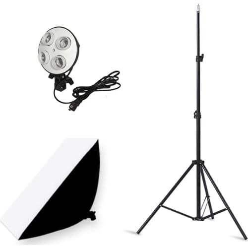 1pc 50x70CM Lighting Four Lamp Softbox Kit With E27 Base Holder Soft Box Camera Accessories For Photo Studio Vedio
