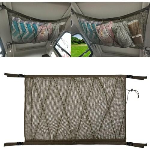 Universal Car Ceiling Storage Net Pocket Car Roof Interior Cargo Net Bag with Zipper,Car Trunk Storage