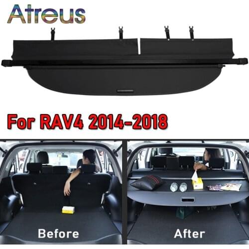 1set Trunk Parcel Shelf Cover for Toyota RAV4 2014 2015 2016 2017 2018 Retractable Rear Racks Spacer Curtain Car Accessories