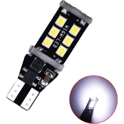 100Pcs/Lot Wholesale White T15 W16W 15SMD 2835 LED Canbus Error Free Car Bulbs 12V For ReverseLights TailLights Brake Lights