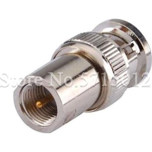 2pcs Pure Copper BNC Male Head Turn to FME Male Head Plug Socket Connector RF Cable Wire Adaptor