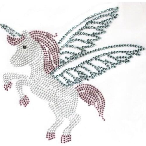 2pc/lot iron on patches hot fix rhinestone transfer motifs transfer on design rhinestones fix for shirt