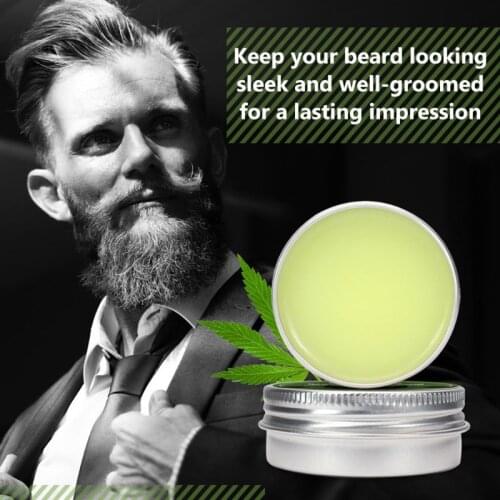 30g Men Organic Beard Hair Growth Plant Oil Balm Moustache Repair Wax Styling Moisturizing Smoothing Nutrition Conditioner Q81B