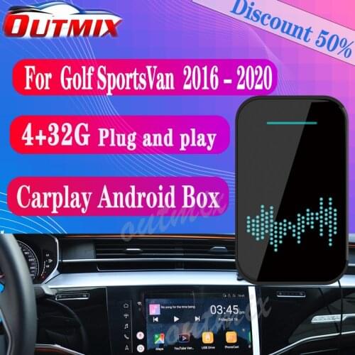 4+32G Carplay Ai Box for Golf SportsVan 2016 - 2020 avant Wireless link Wifi Escalade Android iOS Mirroring Video Accessories