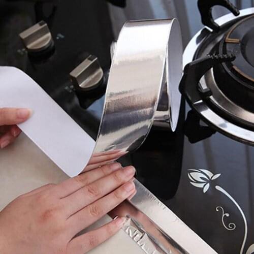 5CM * 17M Adhesive Sealing Tape Heat Resistance Pipe Repair High Temperature Resistant Aluminium Foil Adhesive Tape Dropshipping