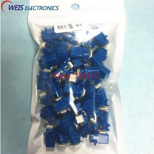50PCS T5 B8.3d b8.3 8.3d 5050 Led 1 SMD Lamp Car Gauge Speedo Dash Bulb Dashboard instrument Light DC12v BLUE RED GREE WHITE