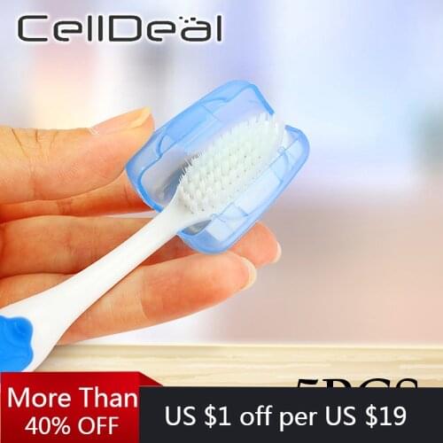 5Pcs Portable Toothbrush Cover Case Travel Hiking Camping Tooth Brush Cap Protective Sleeve Toothbrush Holder Protect Bathroom