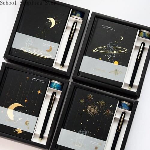 Color Inner Page Notebook Creative Hardcover Diary Book Weekly Planning Manual Scrapbook Exquisite Gift Hand Ledger Gift Box 365