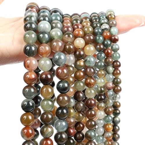Smooth Green Quartz Crystals Natural Stone Beads Round Loose Spacer Bead For Jewelry Making Bracelets DIY Necklace 4/6/8/10/12MM