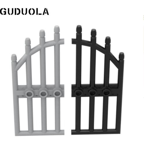Guduola Building Block Gate 1x4x9 Arched with Bars (42448) MOC Build Educational Brick Toys Parts 10pcs/LOT