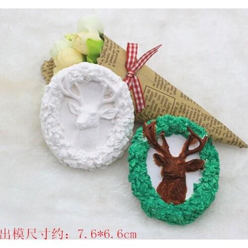 Halloween deer head wreath aromatherapy plaster mold baking model
