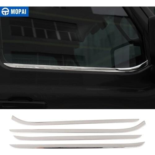 MOPAI Chromium Styling for Jeep Wrangler JL 2018+ Car Door Window Decoration Strips Trim for Jeep JL Wrangler Car Accessories