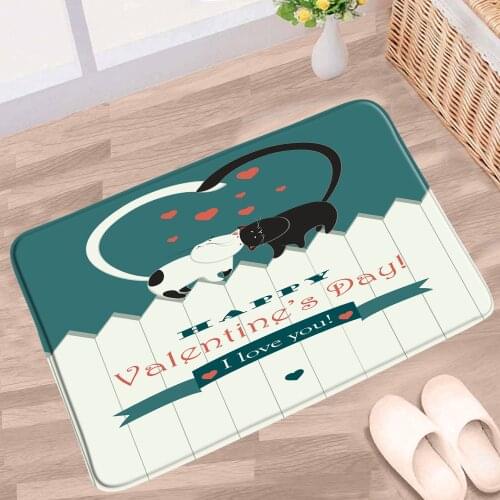 Doormat Cartoon Animal Home Floor Mats CatDog Kitchen Mat Anti-Slip Rug Bathroom Toilet Carpet Footpad bedroom Gate Use Washable