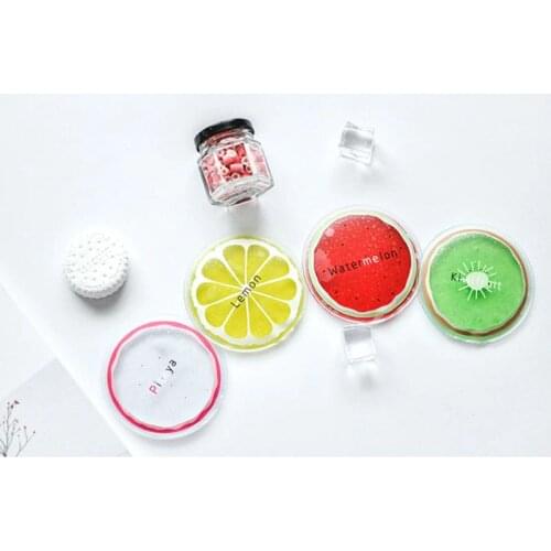 Summer Portable Mini Physiotherapy PVC Cooler Bag Cute Cartoon Round Shape Bright Colored Fruit Cold Compress Ice Pack Gel