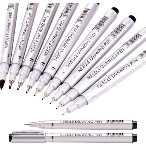 16pcs/lot drawing syringe pen waterproof paint sketch marker pen art design hook line pen hand-painted calligraphy stationery